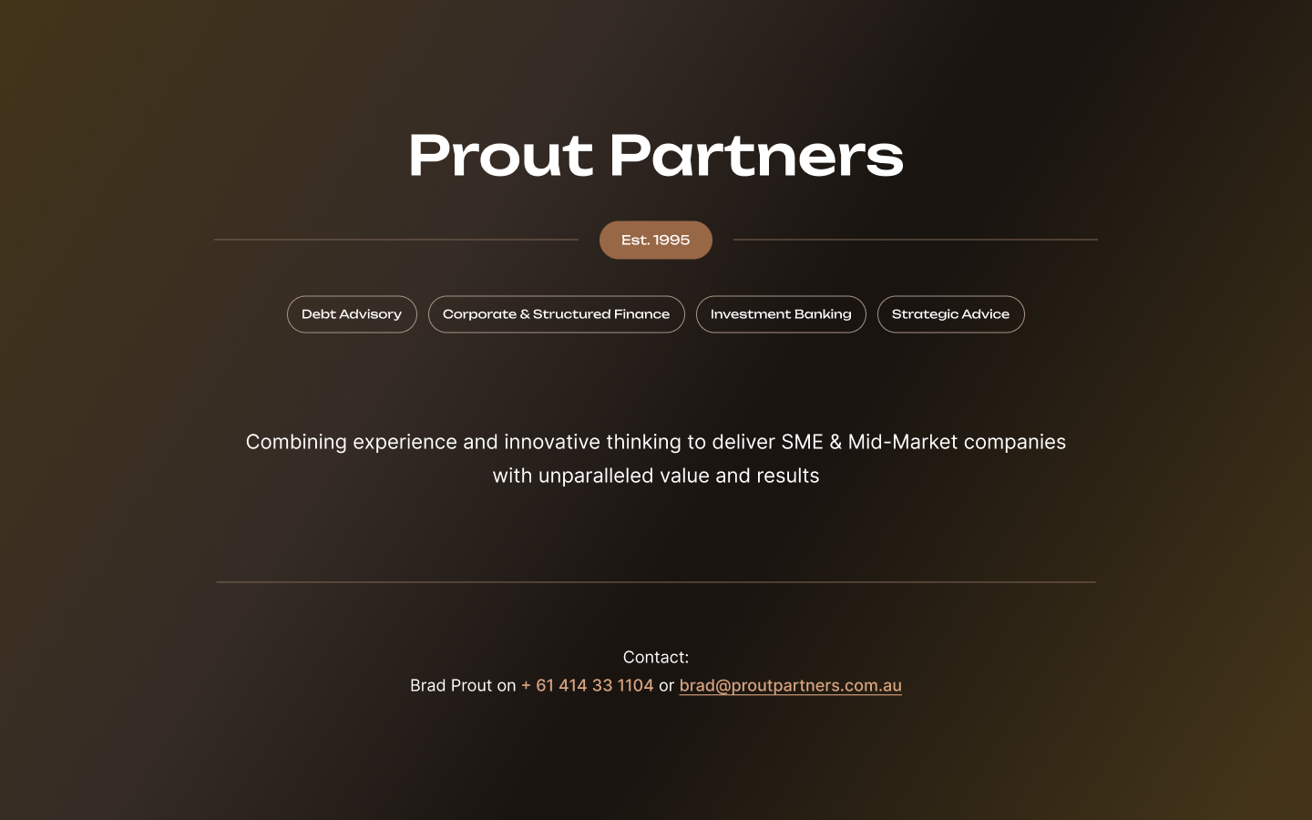 Prout Partners - Under Construction